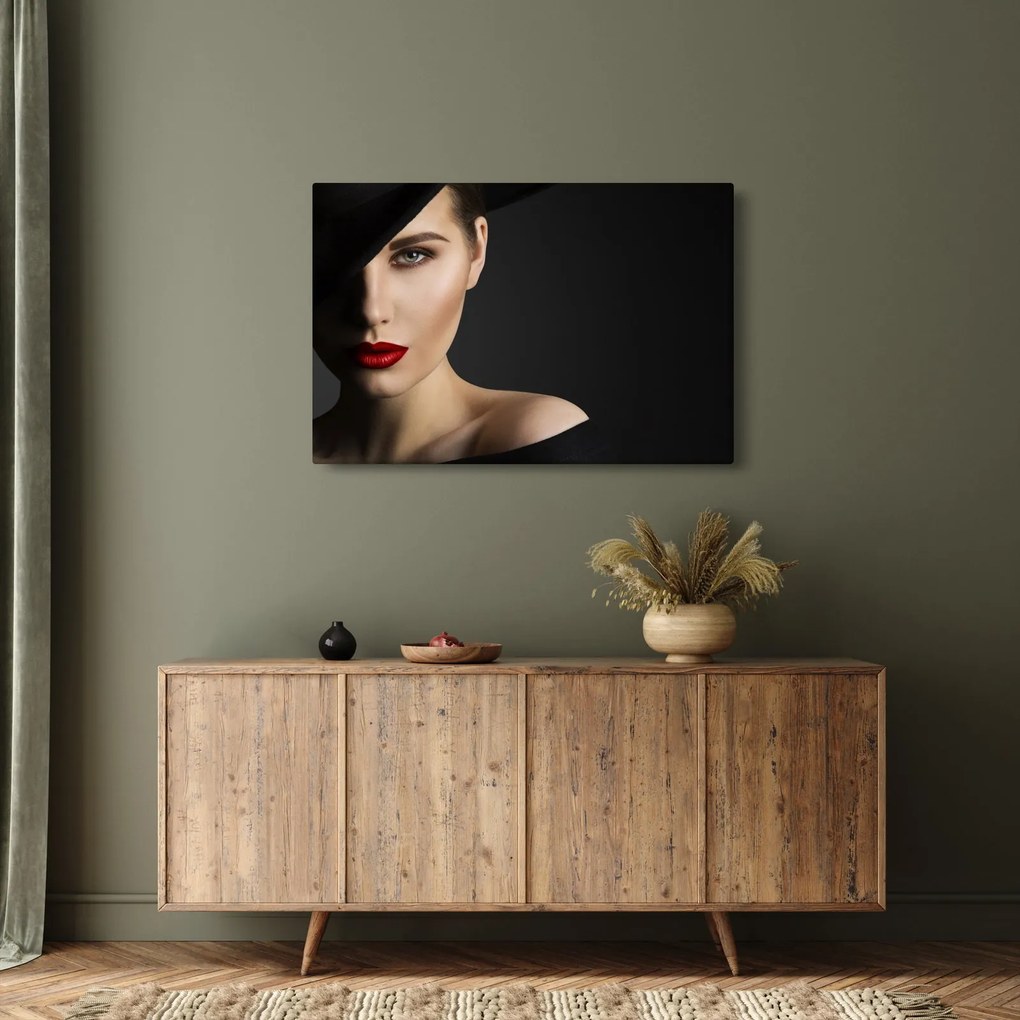 Tablou - Portretul femeii cu pălărie (90x60 cm)