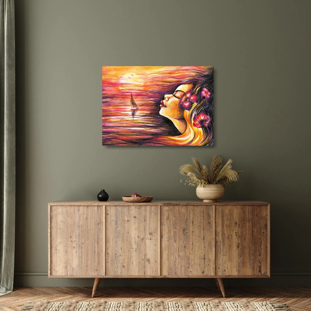 Tablou pe sticlă - Amintiri de vară (70x50 cm)