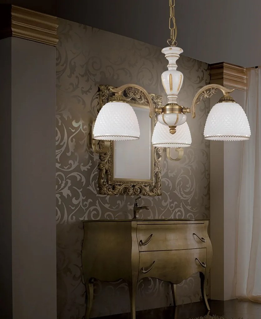 Candelabru din alama cu 3 brate design italian 8606