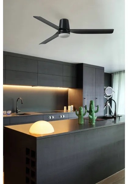 Ventilator LED dimabil FARO 33830WT-1TW PUNT TUB M LED/18W/230V negru d. 132 cm WT + telecomandă