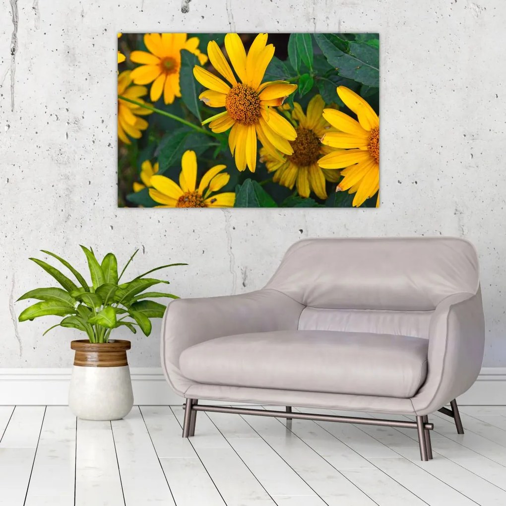 Tablou cu flori galbene (90x60 cm)