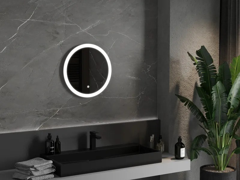 Mexen Oro oglindă de baie iluminată, rotundă 50 cm, LED 6000K, anti-abur - 9824-050-050-611-00