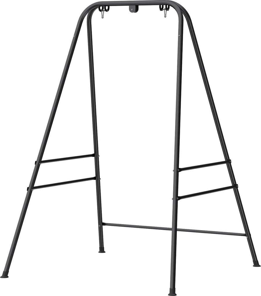 Outsunny Suport pentru Scaun Suspendat Hamac 183 cm Suport pentru Leagăn Cadru din Oțel Tampone Antiderapante Negru | Aosom Romania