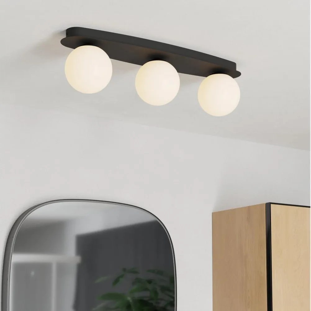 Eglo 902092 - Plafonieră LED pentru baie CASTROVIDO 3xG9/4,2W/230V IP44 neagră