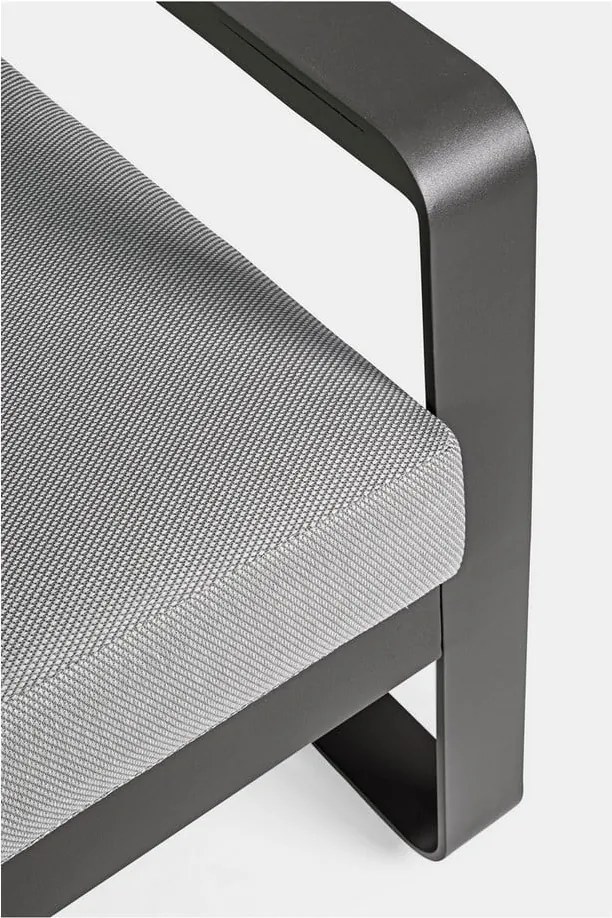 Fotoliu de grădină gri din metal Merrigan – Bizzotto