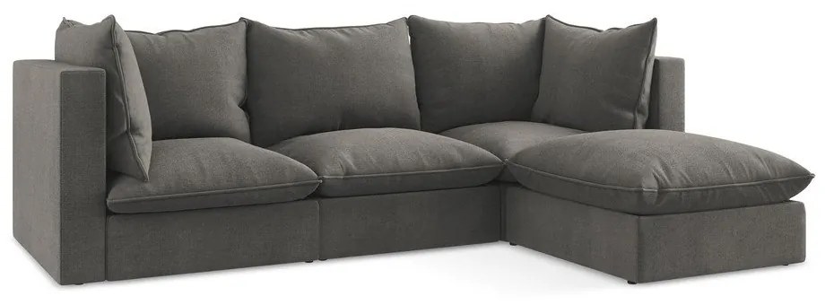 Colțar gri închis (cu colț pe partea dreaptă/cu șezlong) Manao – Makamii