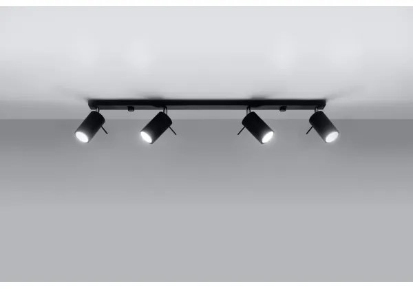 Lampă spot RING 4L 4xGU10/40W/230V negru