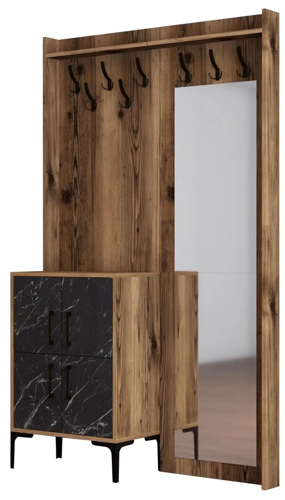 Mobilier hol Betina BC (Nuc + Negru). 1088698