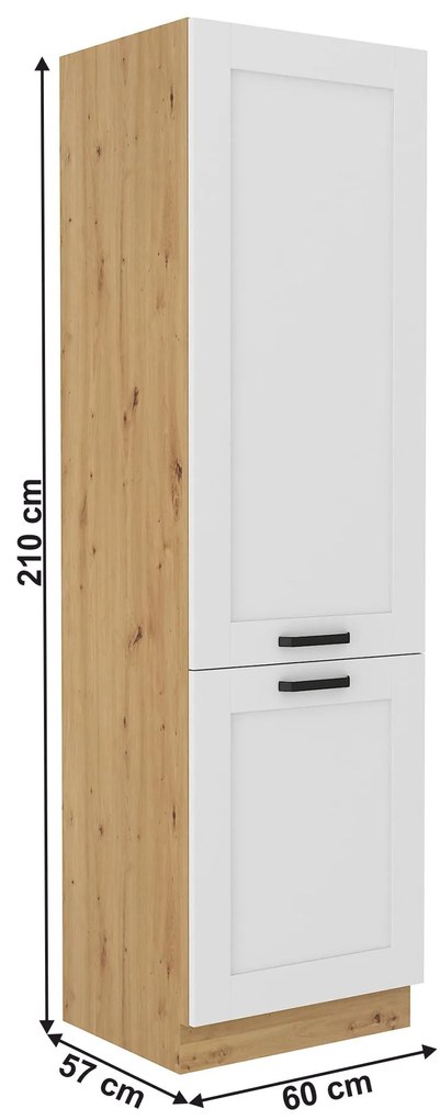 Dulap înalt Lesana 2 (stejar artisan + alb) . 1116410