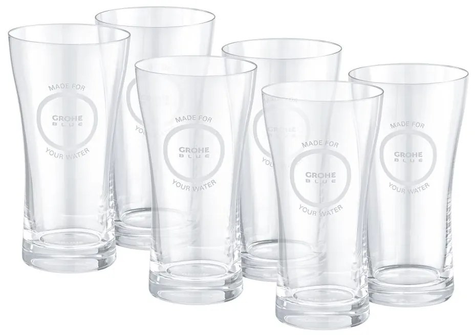 GROHE 40437000 - Set de 6 pahare BLUE, 250 ml, cristal/transparent