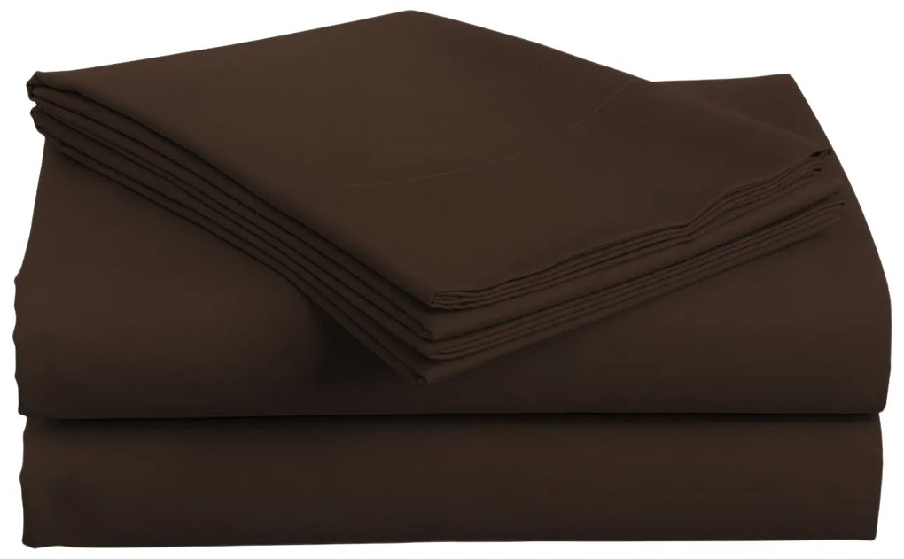 Cearsaf din bumbac LUX maro inchis 140x240 cm