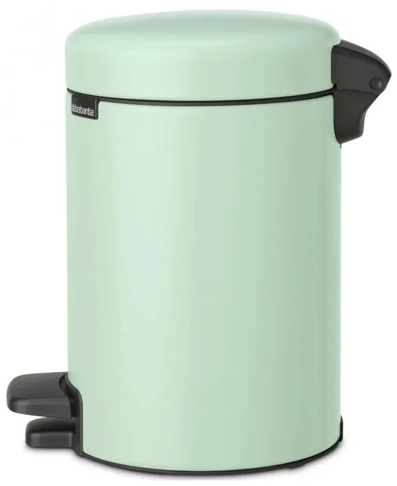 Cos de gunoi cu pedala Brabantia NewIcon 1008835, 3 L, Inchidere lina, Baza antiderapanta, Verde deschis