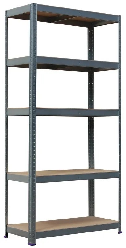 Raft metalic cu 5 polite, galvanizat, 75x35x180 cm