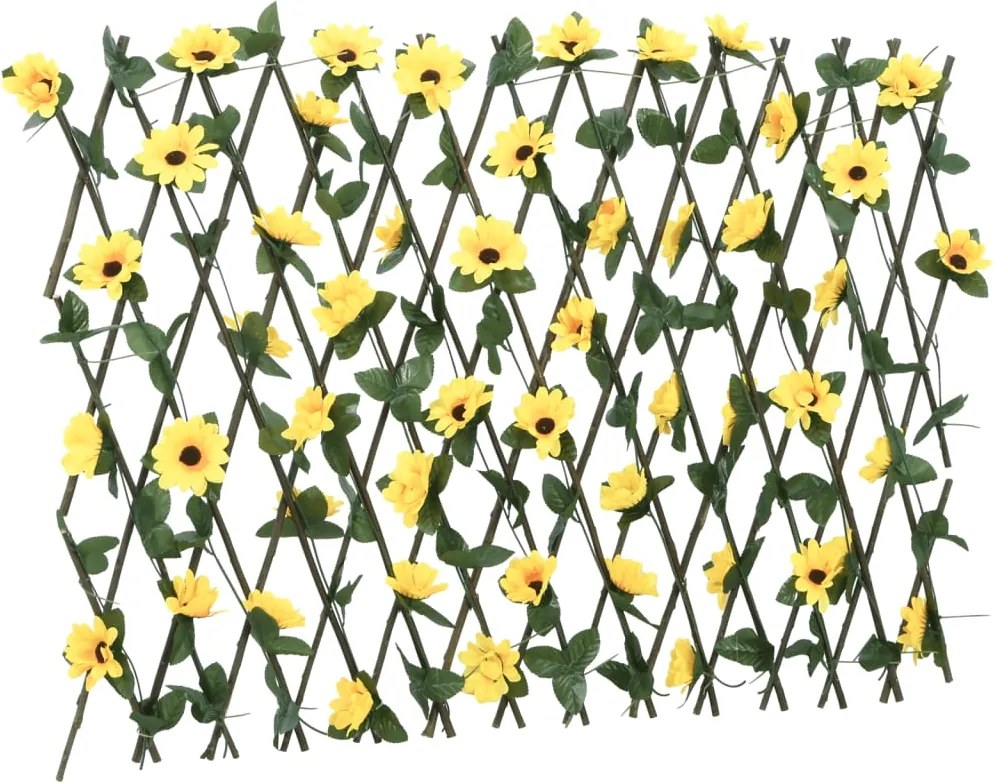 vidaXL Spalier cu iederă artificială, extensibil, galben, 180x60 cm