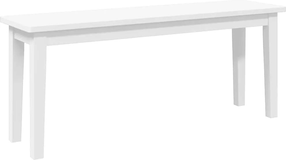 vidaXL Bancă 110 cm din lemn masiv alb cauciuc