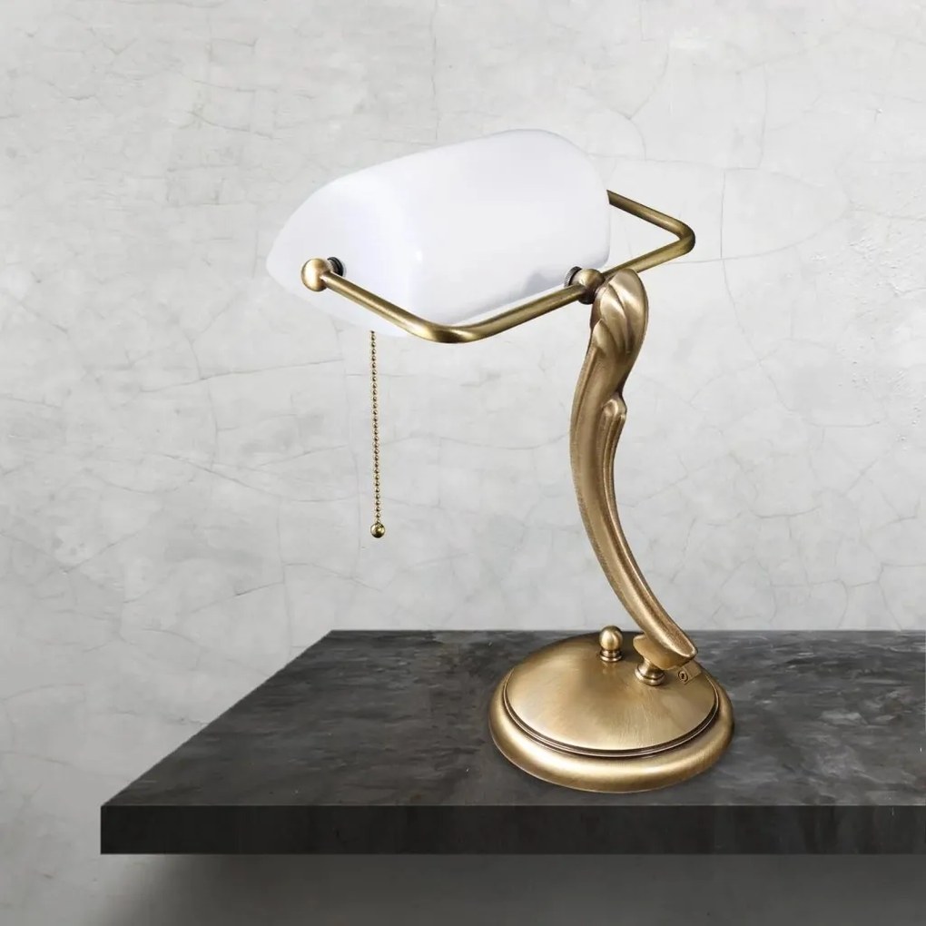 Lampa de birou din alama design clasic Banker