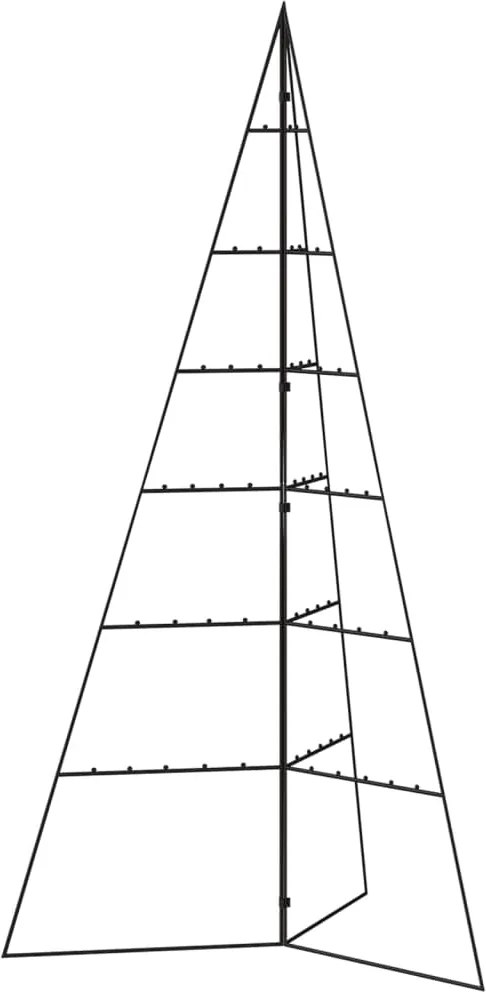 vidaXL Brad de Crăciun din metal pentru decor, negru, 140 cm