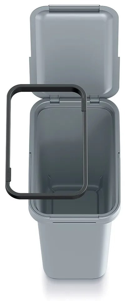 Coș de gunoi suspendat, 12 l, gri