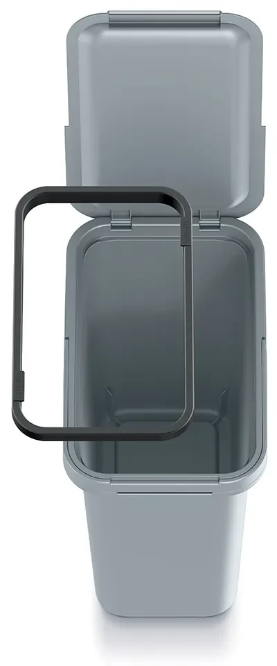 Coș de gunoi suspendat, 12 l, gri
