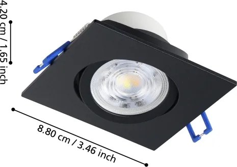 Eglo 902284 - Set 3x LED plafoniere SALICETO LED/4,8W/230V 8,8x8,8 cm negre