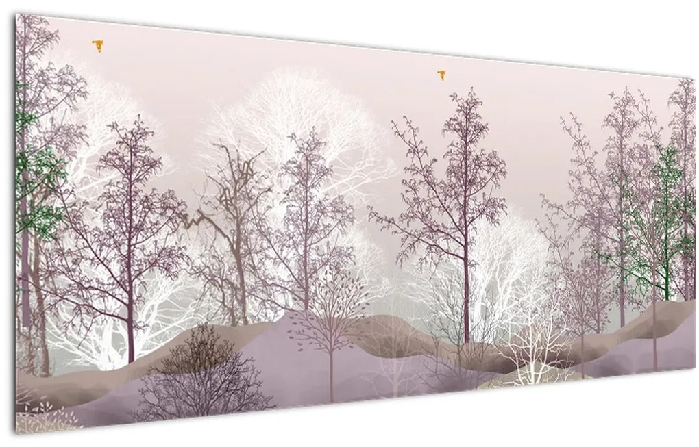 Tablou cu pădure (120x50 cm)