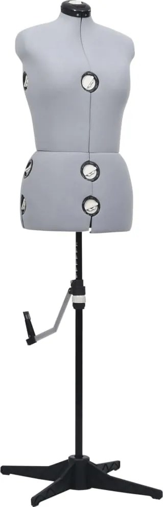 vidaXL Formă pentru rochie femeie reglabilă gri, dimensiune M 40-46