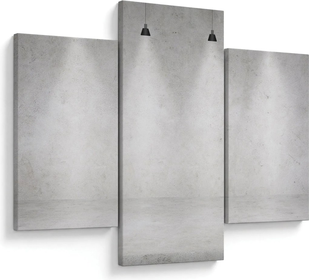 Tablou - Perete de beton cu lumini (90x60 cm)
