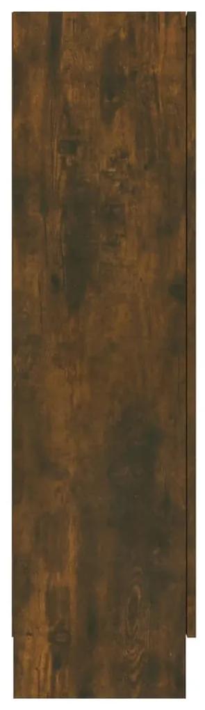 Dulap vitrina, stejar fumuriu, 82,5x30,5x115 cm, lemn prelucrat 1, Stejar afumat, 82.5 x 30.5 x 115 cm