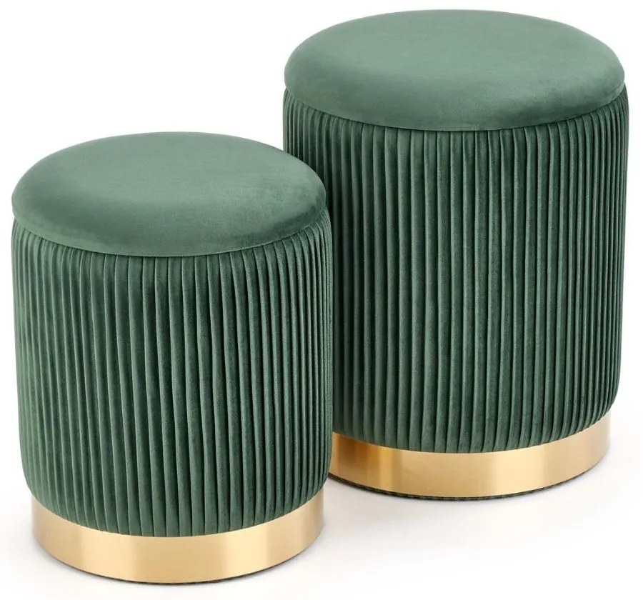 Scaun Monty, verde închis/auriu