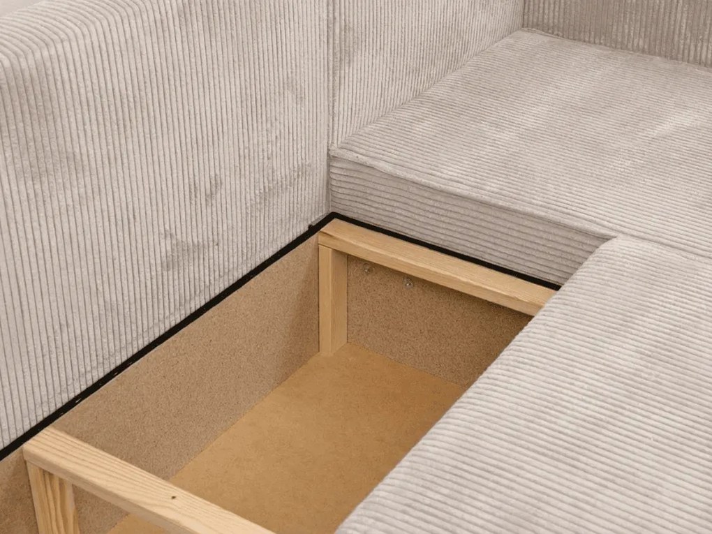 Reducere Coltar in U SMART COSARO Crem 295x140 cm Gradul II calitate