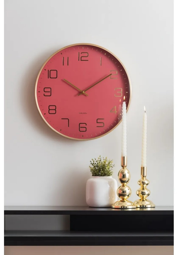 Karlsson 5973RD ceas de perete design roșu,diametru 40 cm