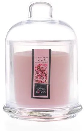 Lumanare parfumata roz cu clopot transparent