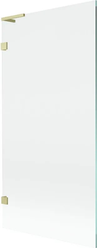 Mexen Lunar L paravan cadă cu 1 panou 90 x 150 cm, transparent, auriu periat - 897L-090-000-55-00