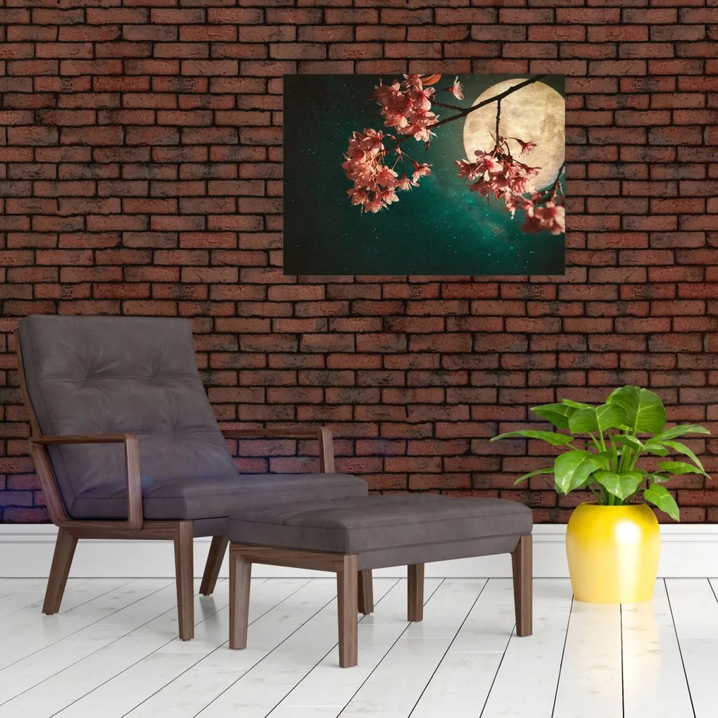 Tablou - Sakura în luna plină (70x50 cm)