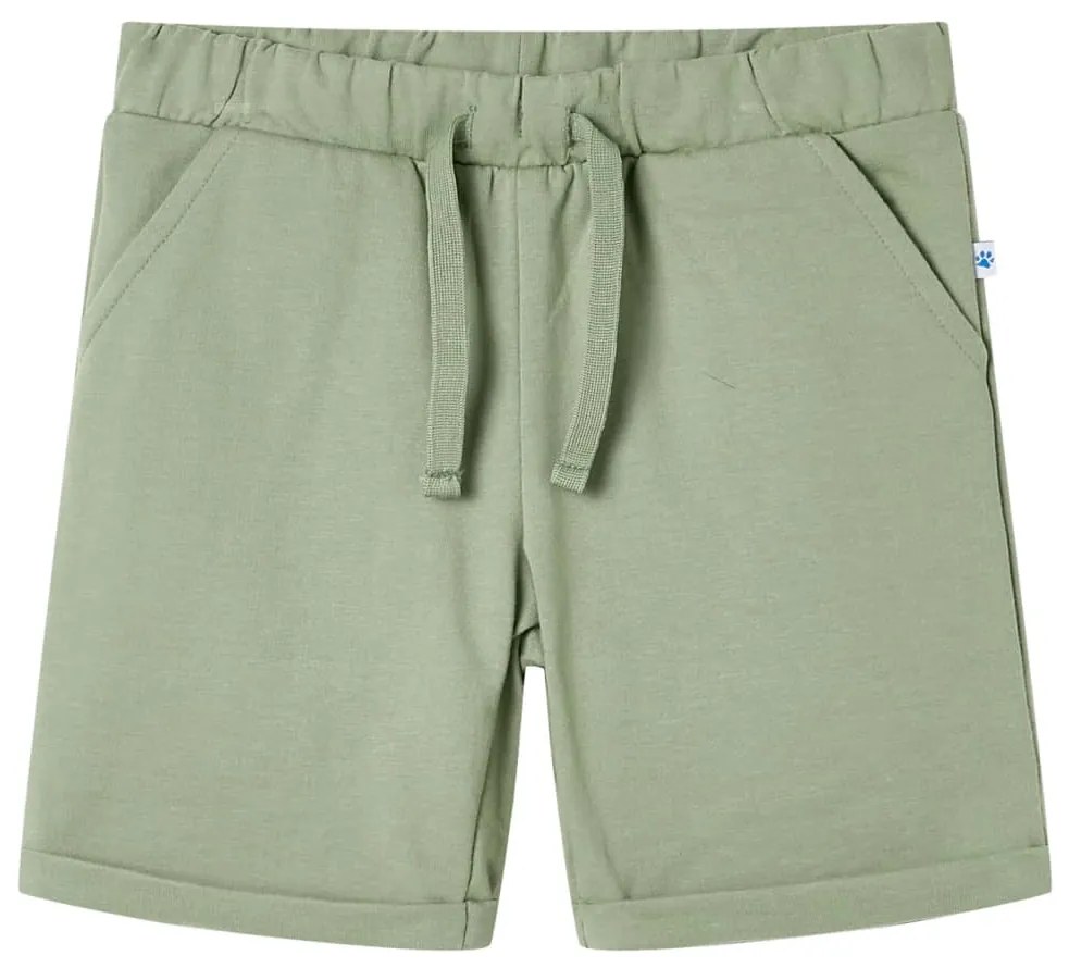 Pantaloni scurți pentru copii cu șnur, kaki deschis, 140