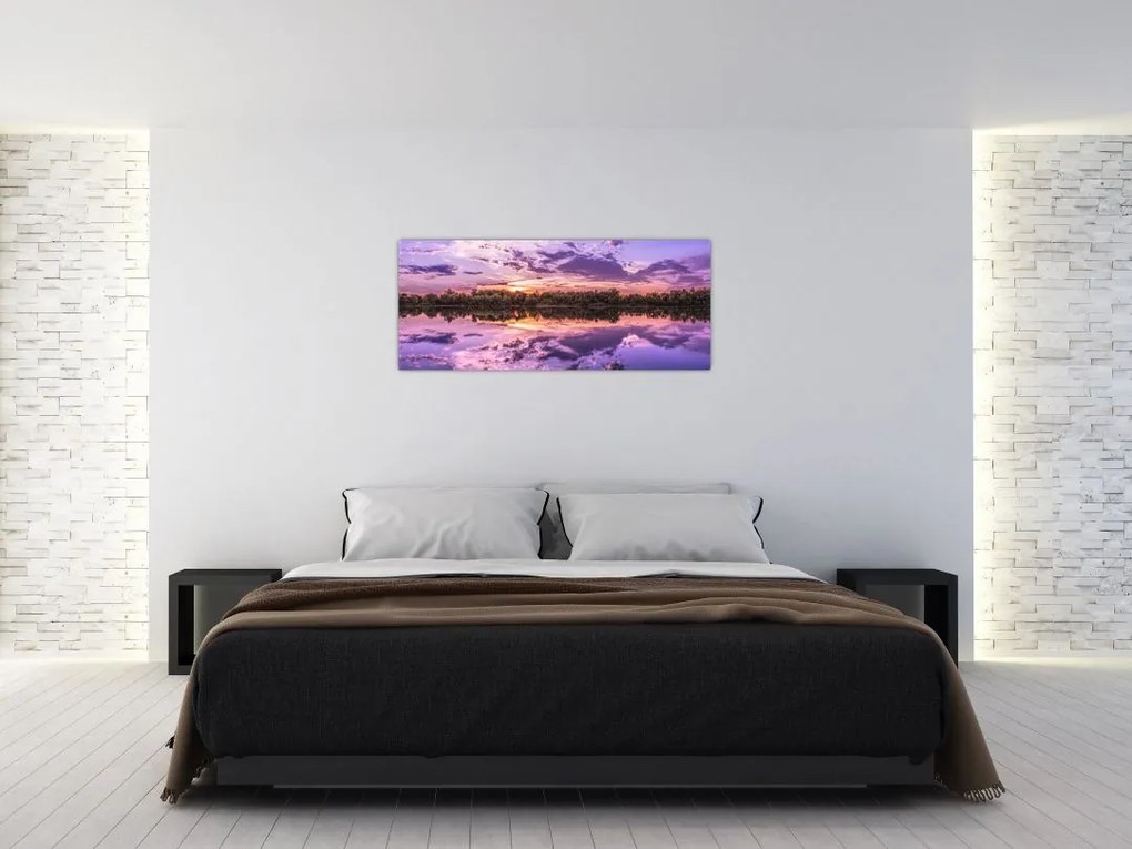Tablou cu cerul violet (120x50 cm)