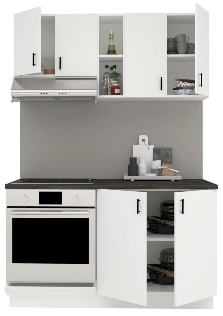 Set Bucatarie Karo V4, Alb, Blat Thermo 28 mm, L 140 cm