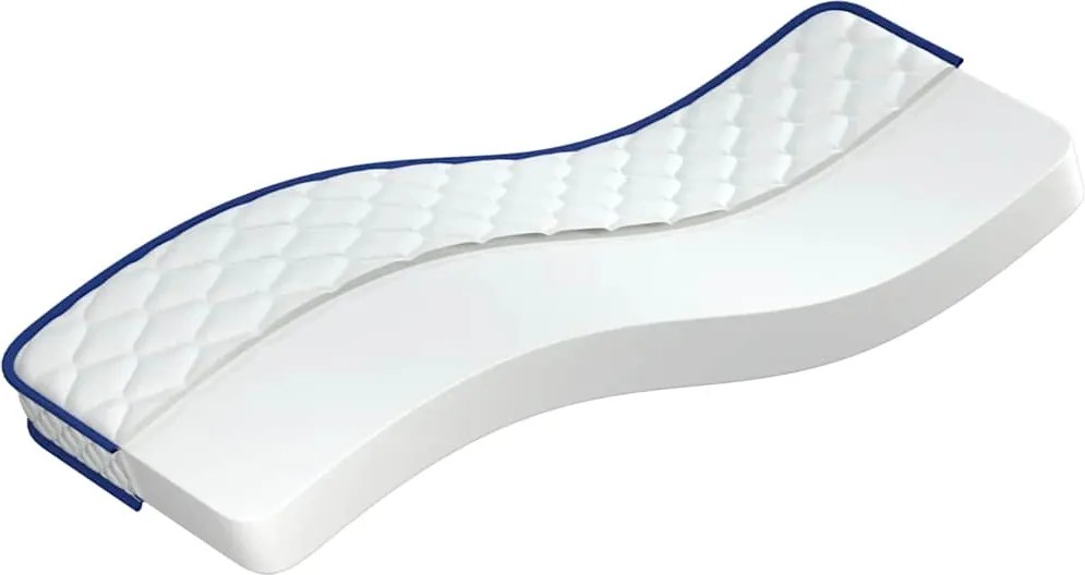 vidaXL Saltea din spumă cu memorie, alb, 70x200x17 cm, moale