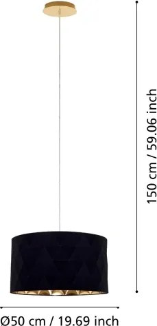 Eglo 39224 - Lustră suspendată pe cablu DOLORITA 3xE27/60W/230V