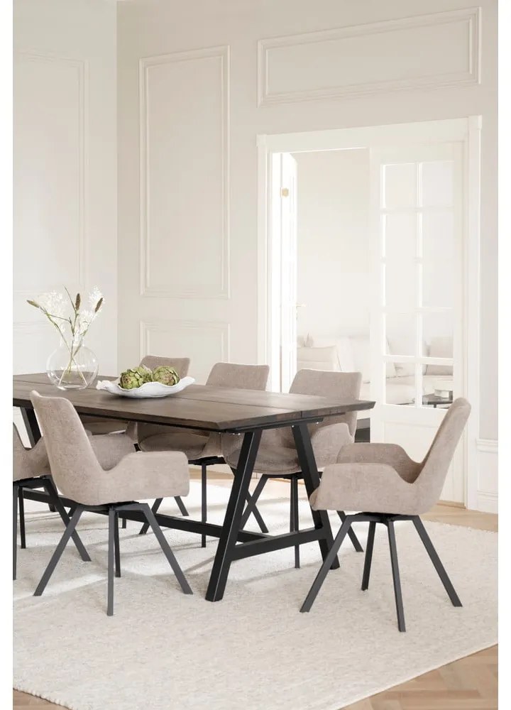 Set de scaune de sufragerie bej 2 buc. tapițat Norwell – Rowico