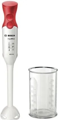Blender de mana Bosch MSM64010 450W, vas gradat, alb-rosu