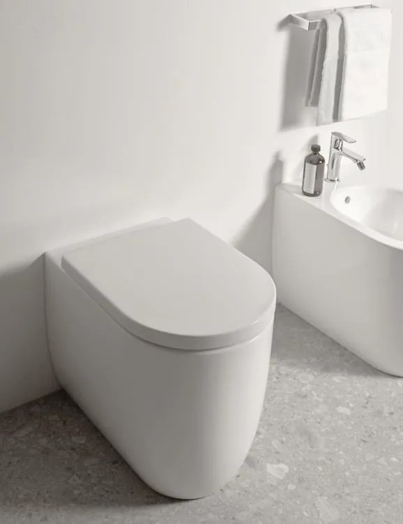 Vas wc stativ Ideal Standard Blend Curve alb lucios back to wall cu capac inclus