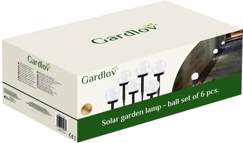 Set de lămpi solare de grădină - globuri - 6 buc.