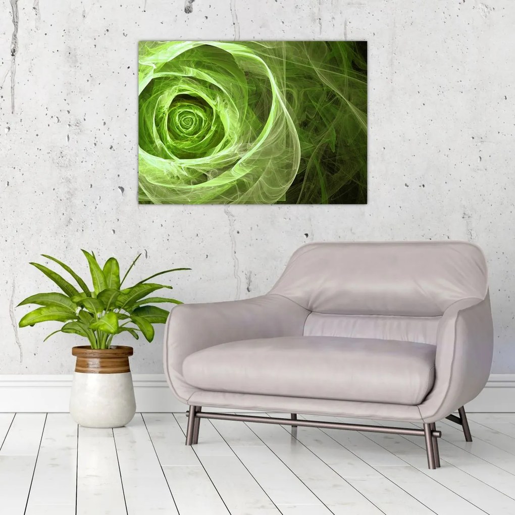 Tablou - Abstract Rose Green (70x50 cm)