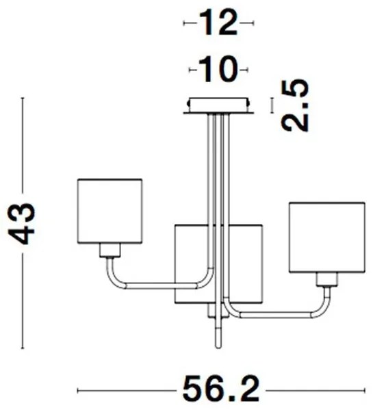 Lustra cu 3 brate design modern BITONTO NVL-9151403