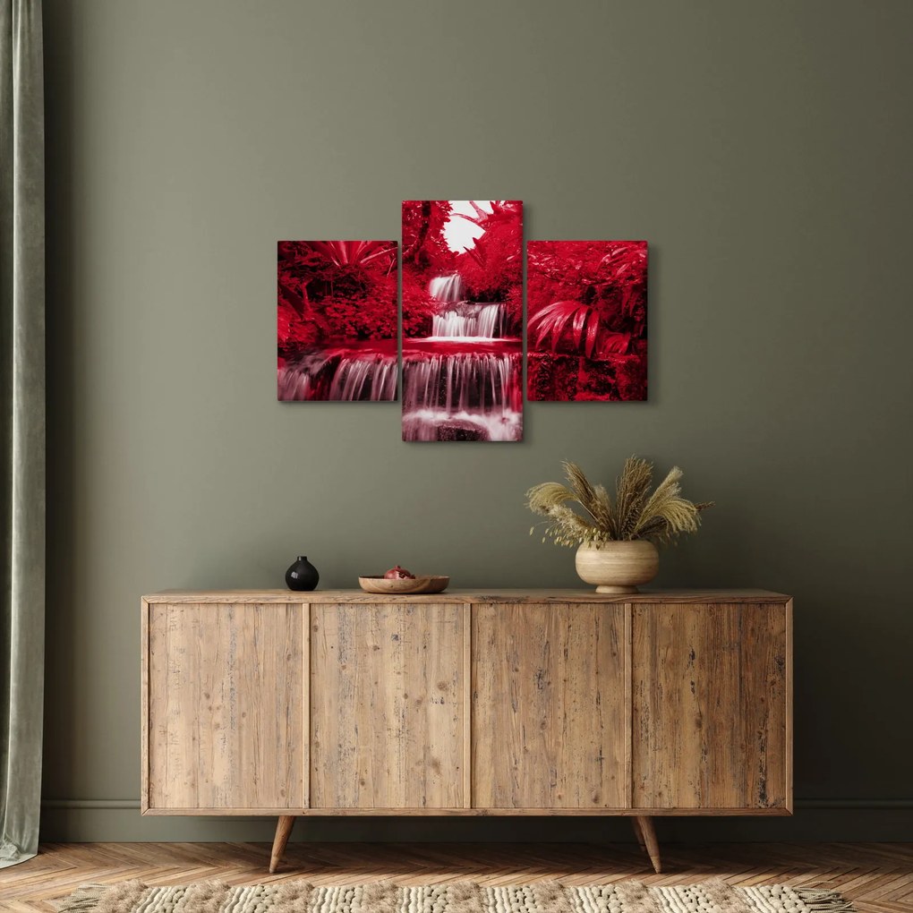 Tablou - Cascade indoneziene în roșu (90x60 cm)