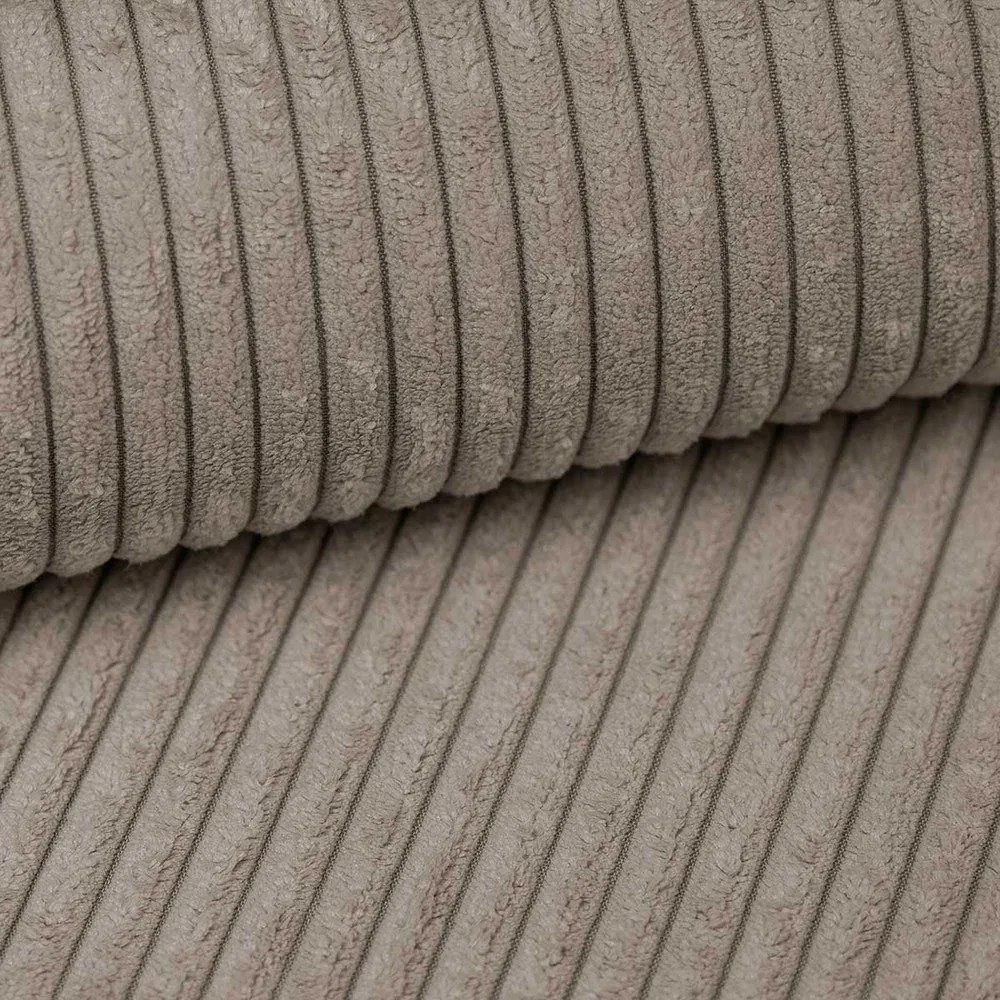 Canapea taupe extensibilă/cu spațiu de depozitare cu tapițerie din catifea reiată 218 cm Tori – Bonami Selection