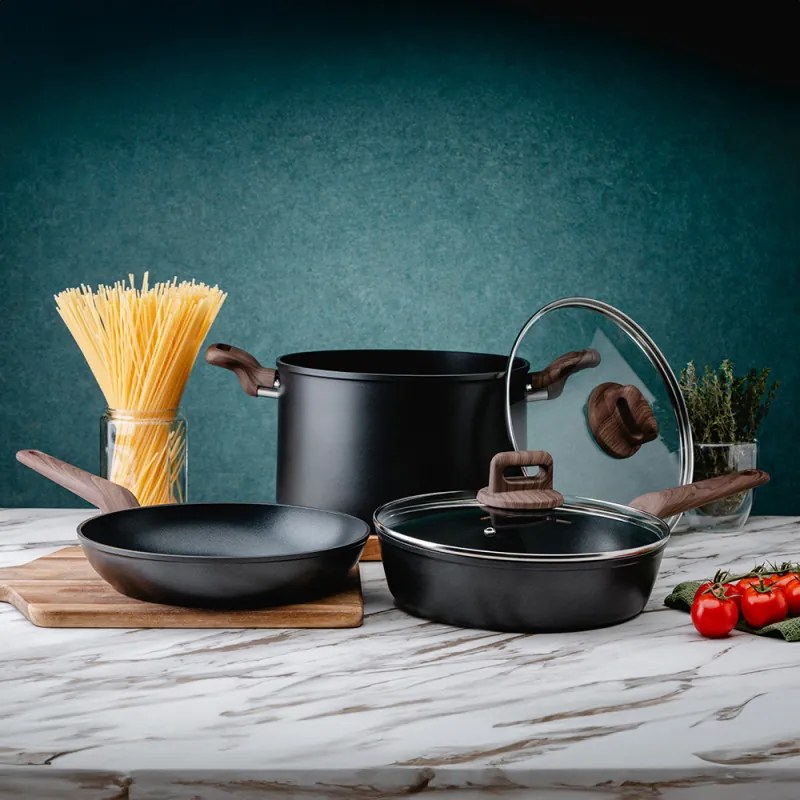 Tigaie Oliver Voltz Paris OV54419F26, 26 x 5.2 cm, Senzor de caldura, Acoperire neaderenta, Inductie, Negru