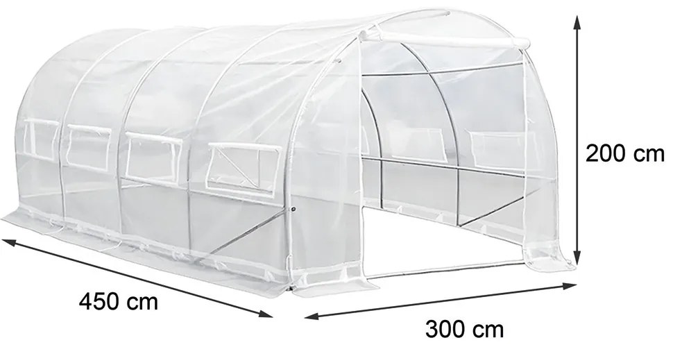 Folie de seră 200x300x450 cm fără ramă transparentă