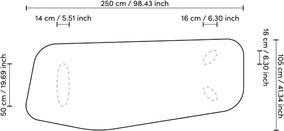Masa dining moderna design LUX Flemings negru 250x105cm